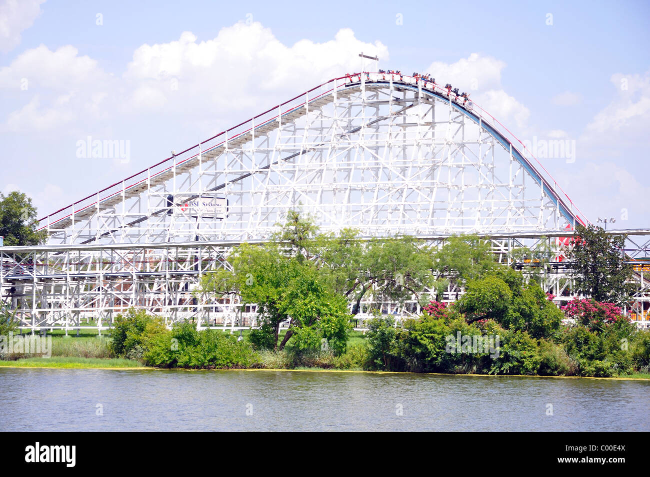 Six Flags Over Texas, parc d'Arlington - Fort Worth, Texas, USA - Le plus ancien, d'origine, Six Flags park Banque D'Images