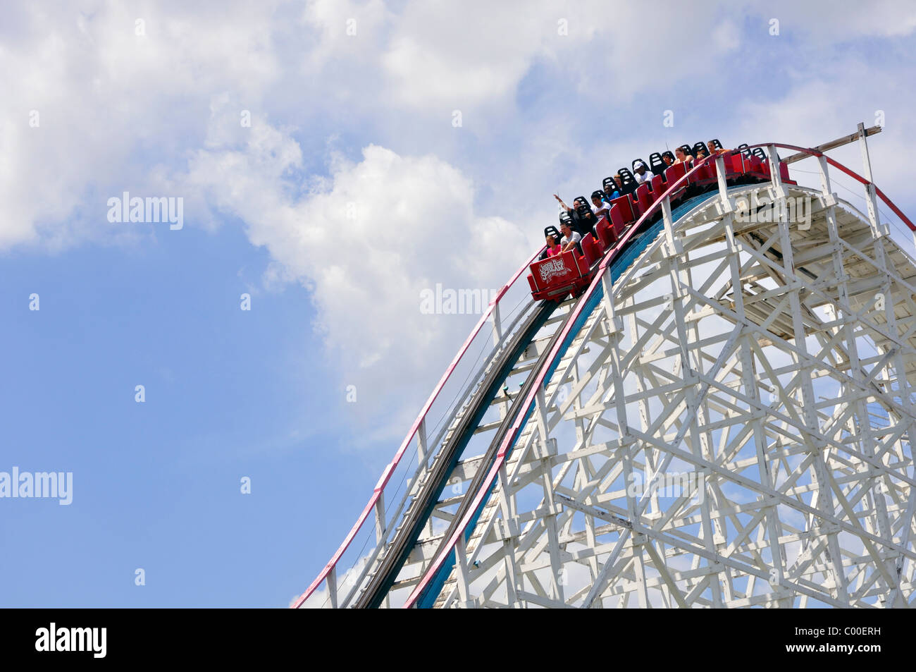 Six Flags Over Texas, parc d'Arlington - Fort Worth, Texas, USA - Le plus ancien, d'origine, Six Flags park Banque D'Images