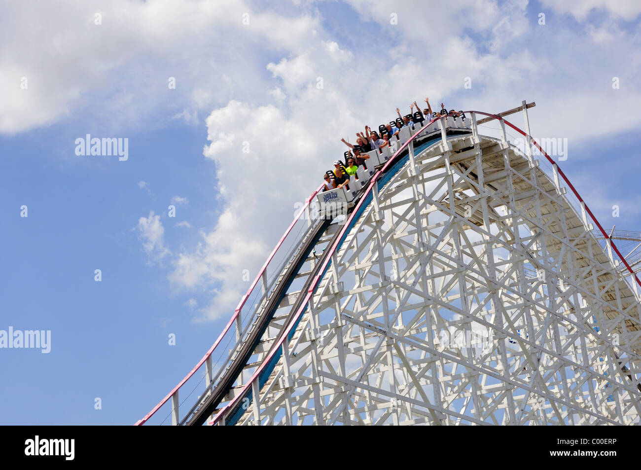 Six Flags Over Texas, parc d'Arlington - Fort Worth, Texas, USA - Le plus ancien, d'origine, Six Flags park Banque D'Images