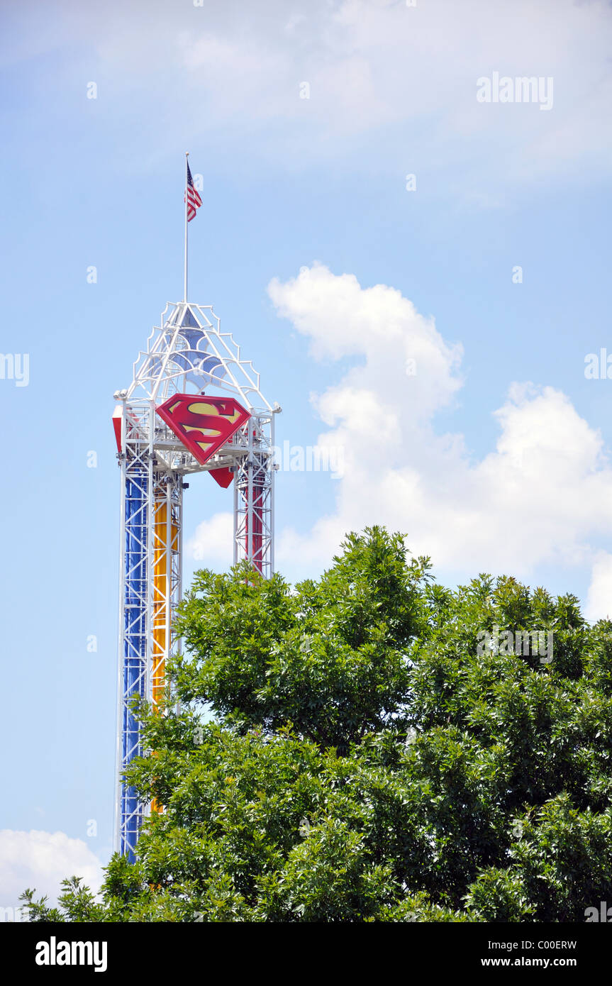 Six Flags Over Texas, parc d'Arlington - Fort Worth, Texas, USA - Le plus ancien, d'origine, Six Flags park Banque D'Images