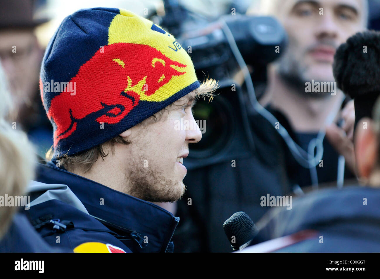 Portrait de l'allemand pilote de Formule 1 Sebastian Vettel, Red Bull Racing Banque D'Images