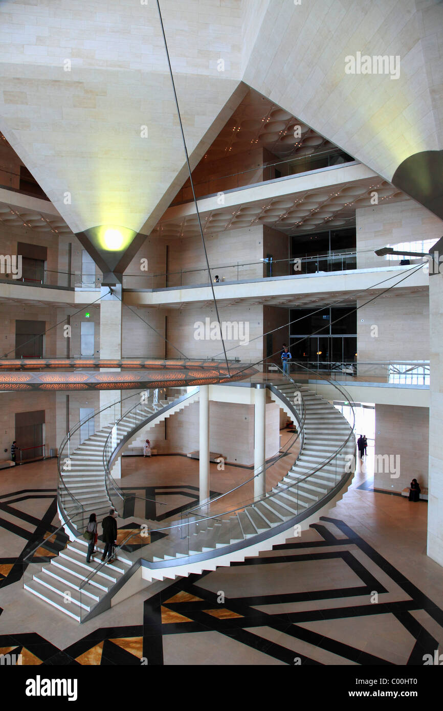Qatar, Doha, Musée d'art islamique, de l'intérieur, I.M. Pei, architecte, Banque D'Images