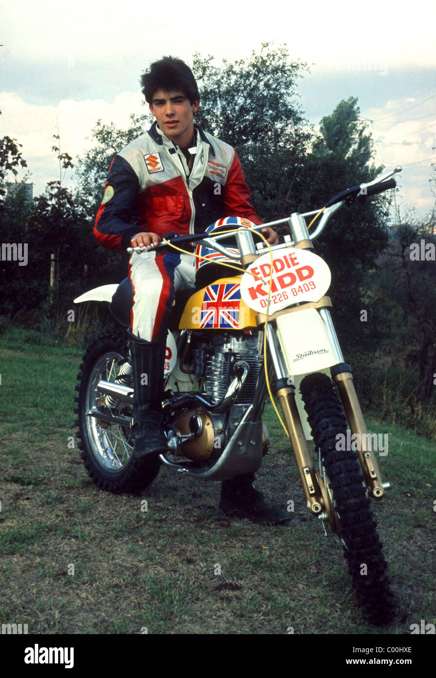 EDDIE KIDD CASCADEUR MOTO (1978 Photo Stock Alamy