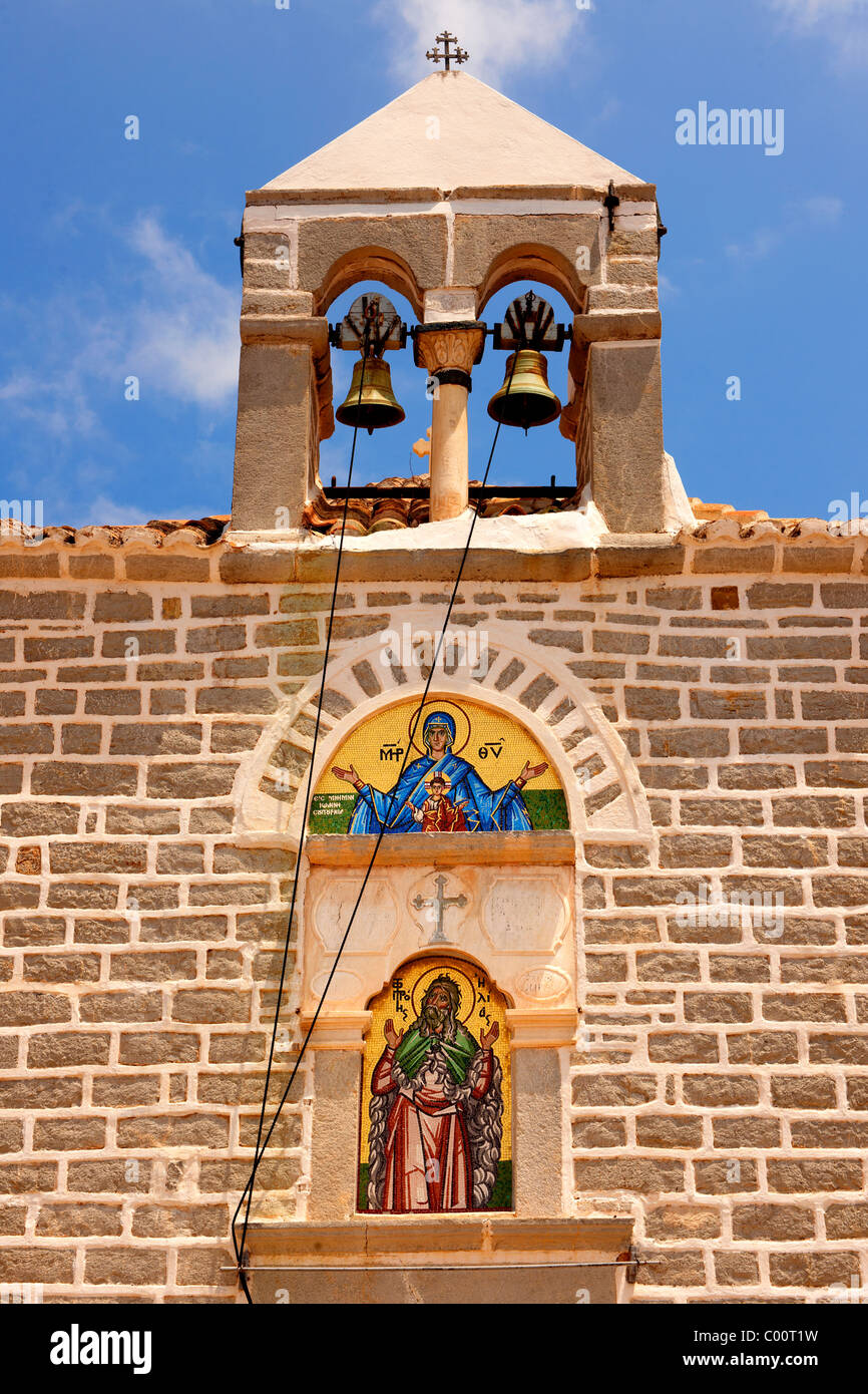 Monastère grec-orthodoxe du Profitis Ilias, Hydra, Grec Iles Saroniques Banque D'Images