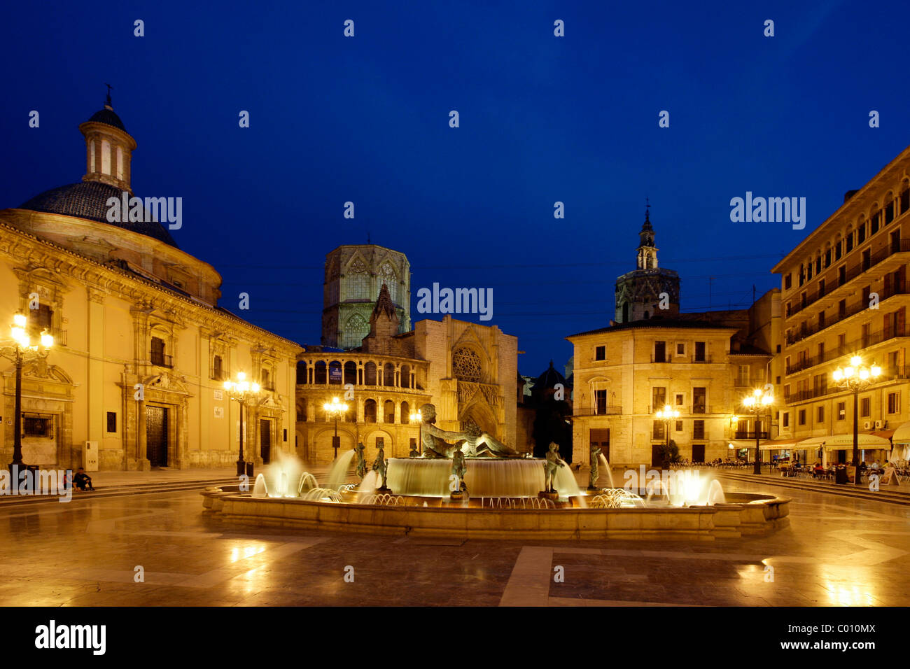 La Plaza de la Reina, Valencia, Espagne Banque D'Images