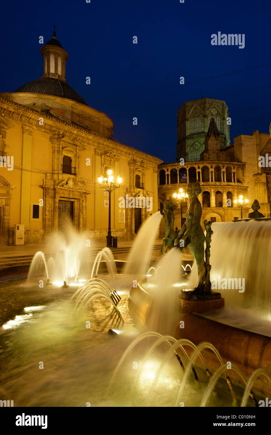 La Plaza de la Reina, Valencia, Espagne Banque D'Images