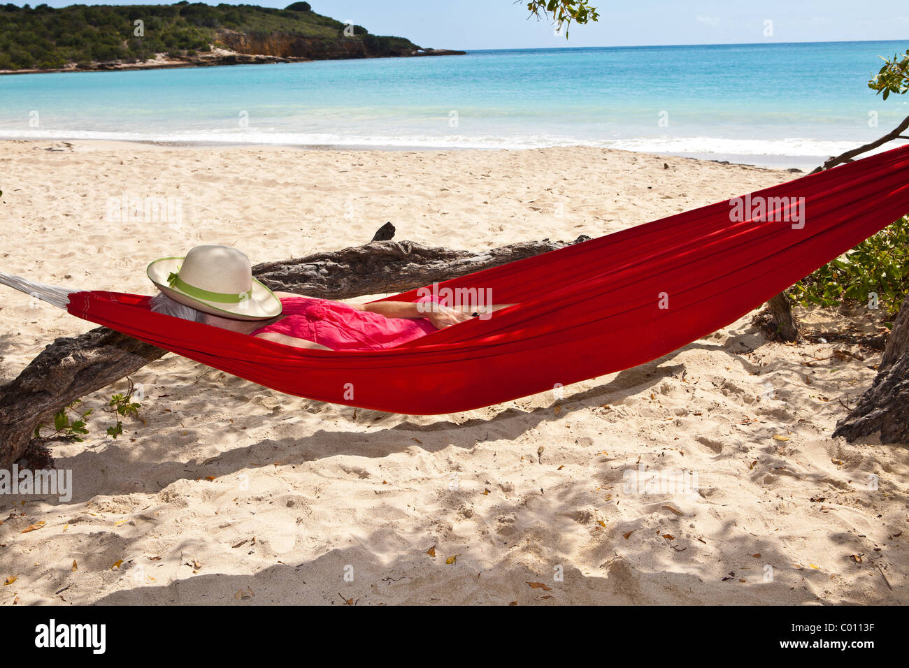 Hamac sur la plage à Cabo Rojo Playuela préserver la faune de Porto Rico  Photo Stock - Alamy