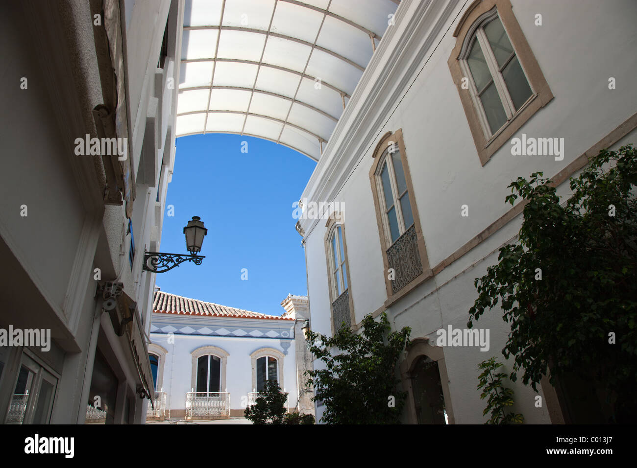 Portugal, Algarve, Faro, une galerie dans le centre-ville Banque D'Images