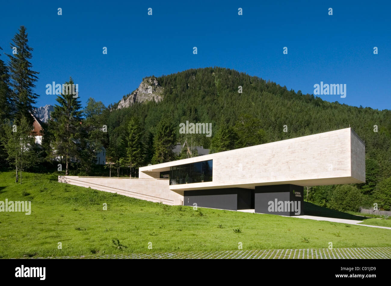 Le Centre des visiteurs du parc alpin du Karwendel, Hinterriss, Karwendel, Tyrol, Autriche, Europe Banque D'Images