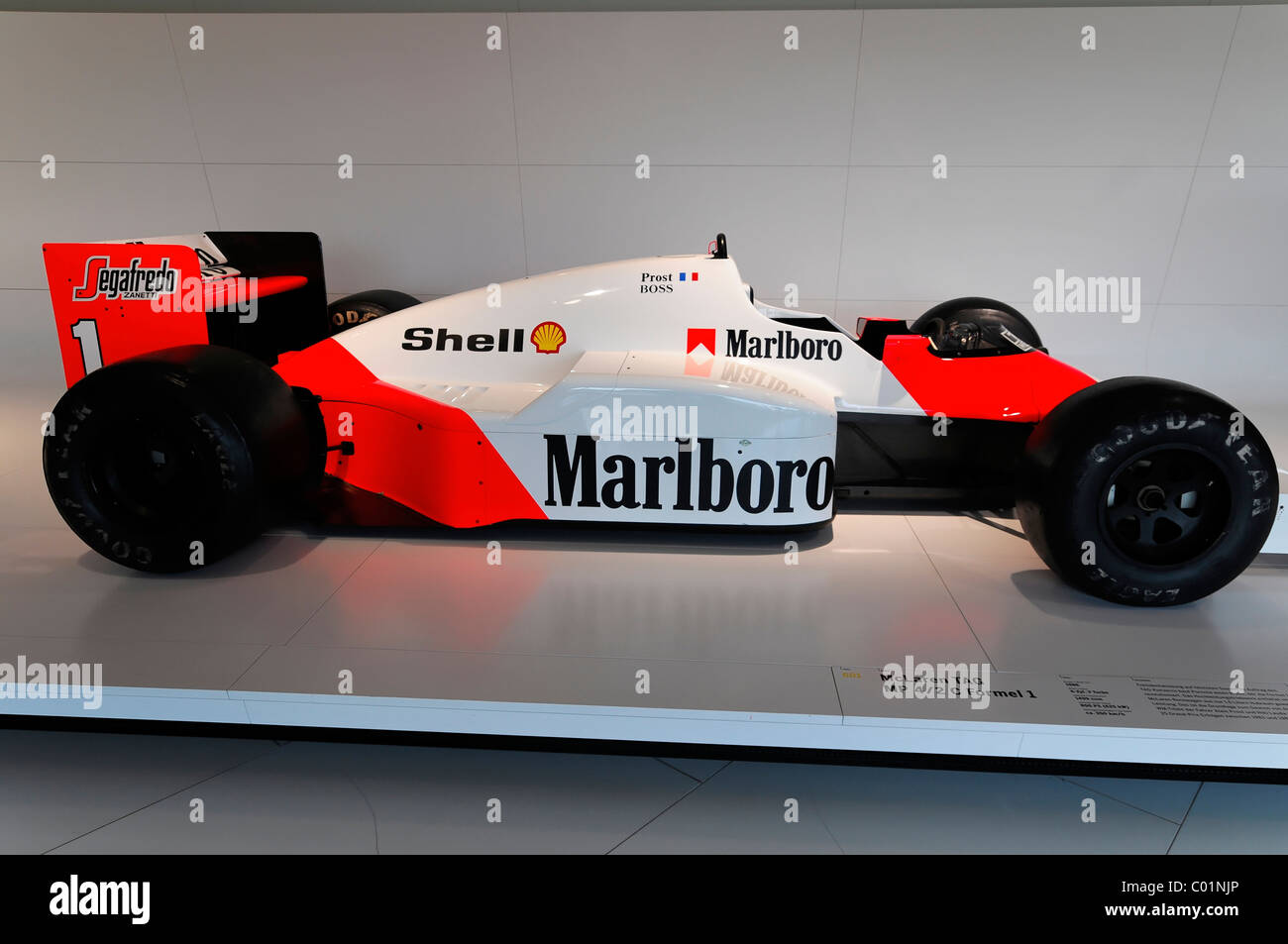 TAG McLaren MP 4-2 C, une formule 1, construit en 1986, le Musée Porsche, Stuttgart, Bade-Wurtemberg, Allemagne, Europe Banque D'Images