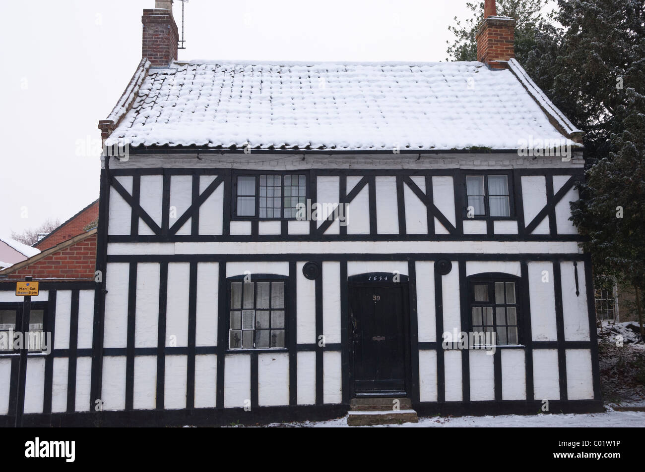 Une chambre en date du 1654 Tudor dans Ballygate en Beccles , Suffolk , Angleterre , Angleterre , Royaume-Uni Banque D'Images