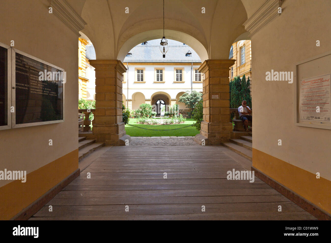 L'Office d'État pour la conservation des monuments historiques au château de Seehof château et jardins, Memmelsdorf, Haute-Franconie Banque D'Images