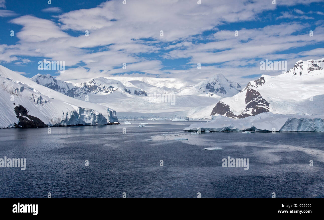 Paradise Bay, péninsule antarctique Banque D'Images
