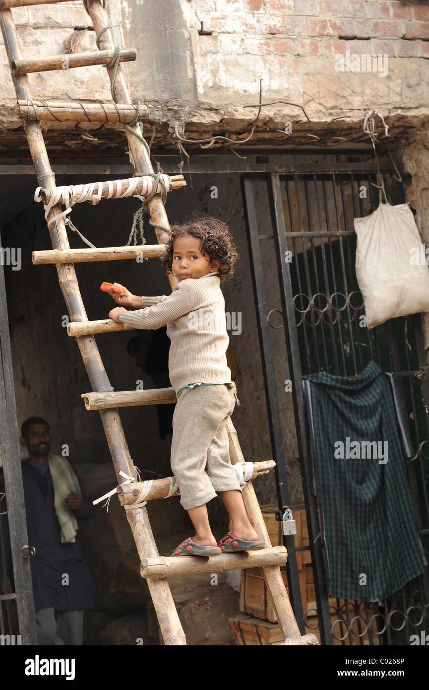 Petite fille en Inde. Banque D'Images