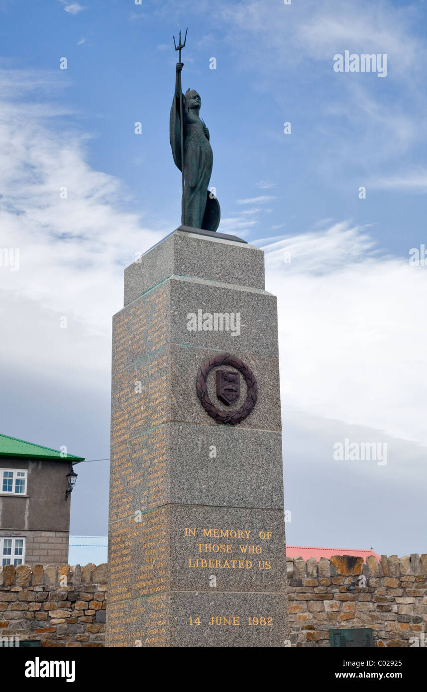Mémorial de la guerre des Malouines, Stanley, les îles Falkland Banque D'Images