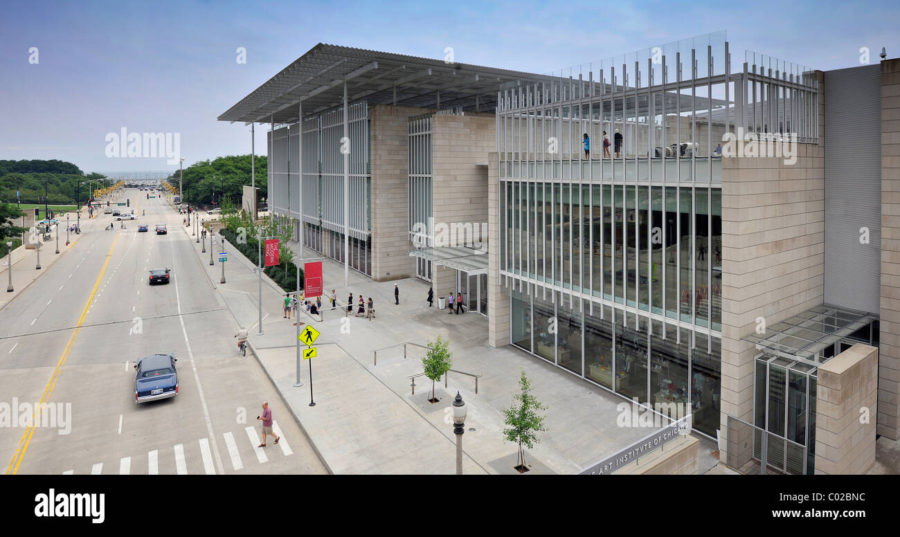 L'Art Institute de Chicago, un musée d'art et de l'école d'art de Grant Park, Chicago, Illinois, États-Unis d'Amérique, USA Banque D'Images
