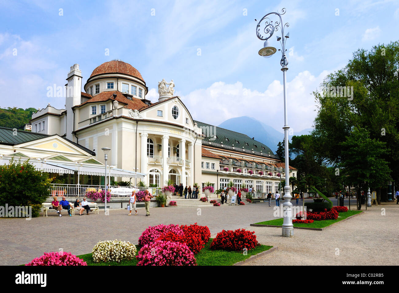 Hôtel spa Promenade, Merano, le Tyrol du Sud, Italie, Europe Banque D'Images