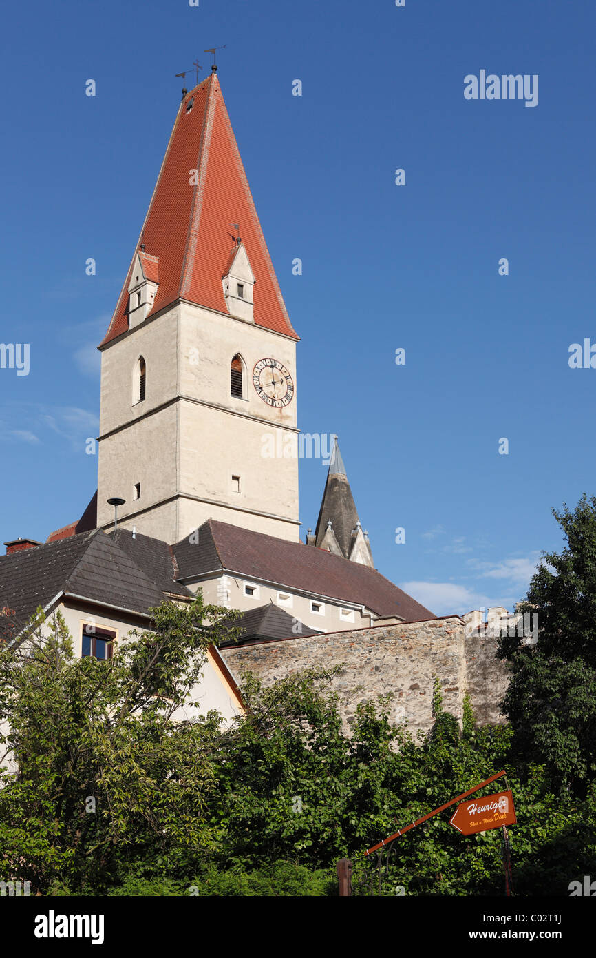 Wehrkirche église fortifiée, Weissenkirchen dans la Wachau, Waldviertel, Basse Autriche, Autriche, Europe Banque D'Images