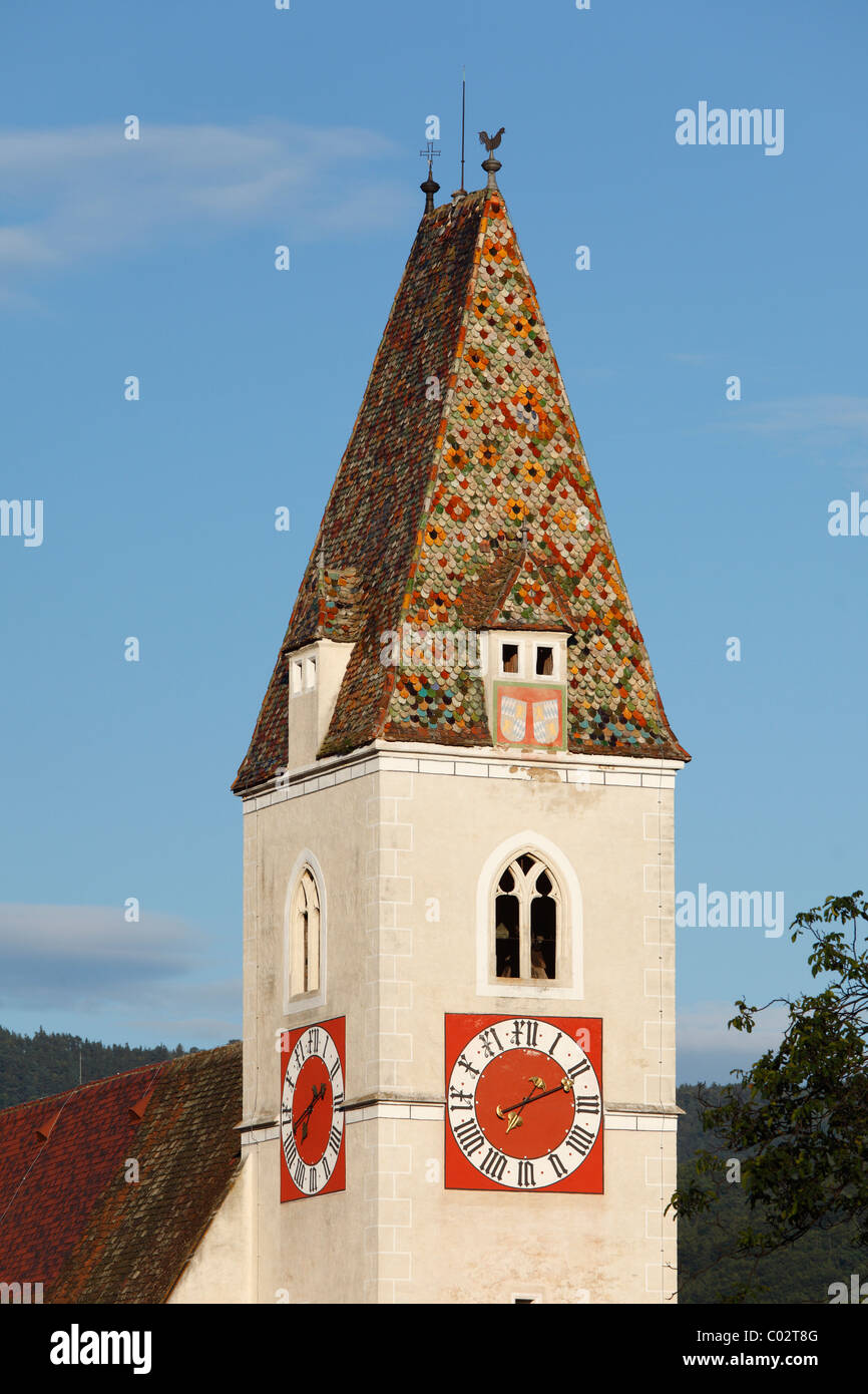 Église paroissiale de Spitz, Wachau, Waldviertel, Basse Autriche, Autriche, Europe Banque D'Images