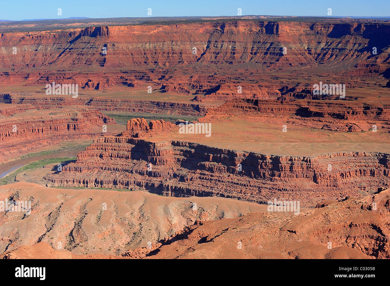 Le passage de la rivière Colorado Canyonlands National Park, Île dans le ciel, près de Moab, États-Unis Banque D'Images