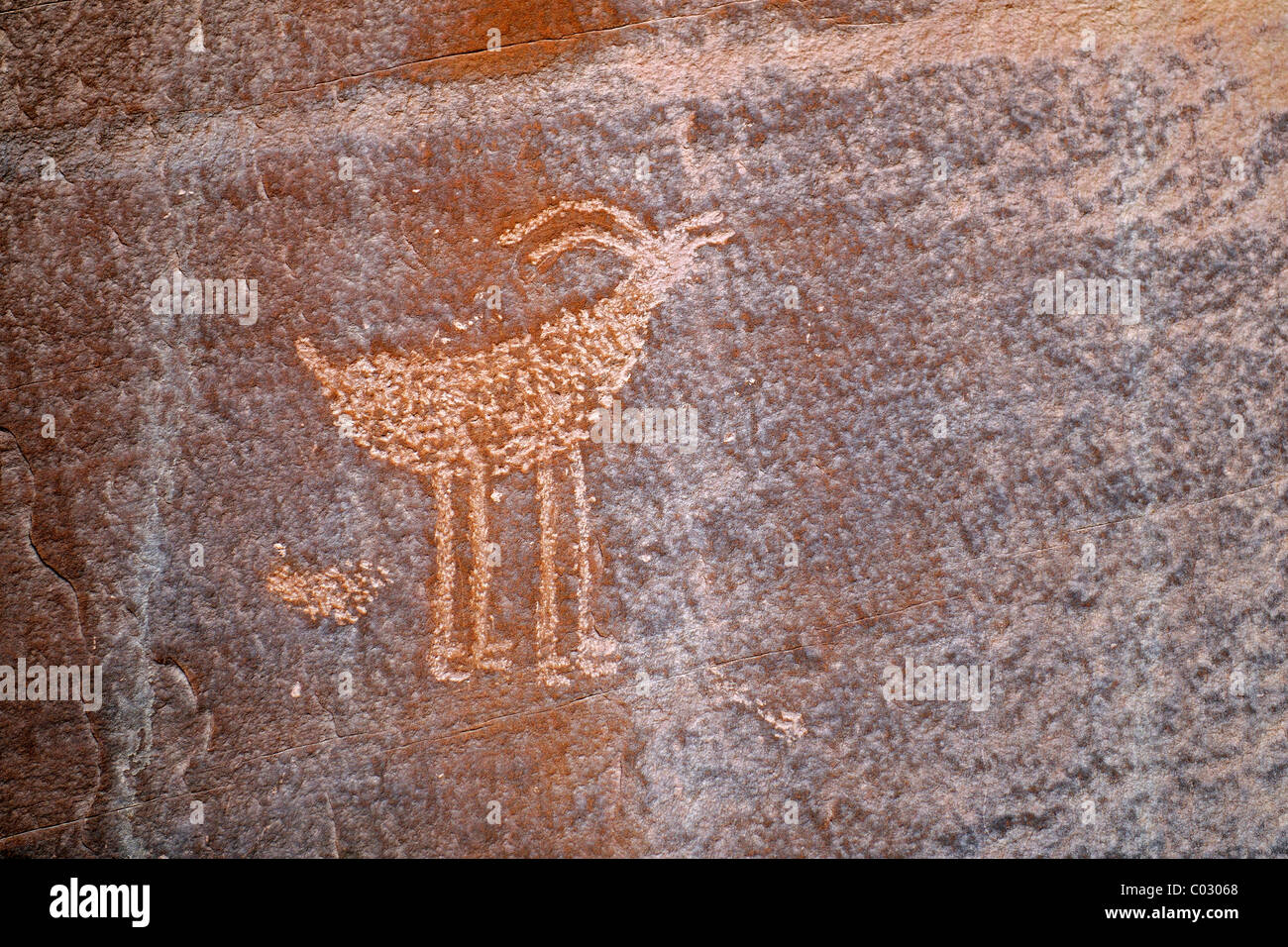 Ca. 1500 ans de pétroglyphes les Amérindiens, Monument Valley, Arizona, USA, Amérique Latine Banque D'Images