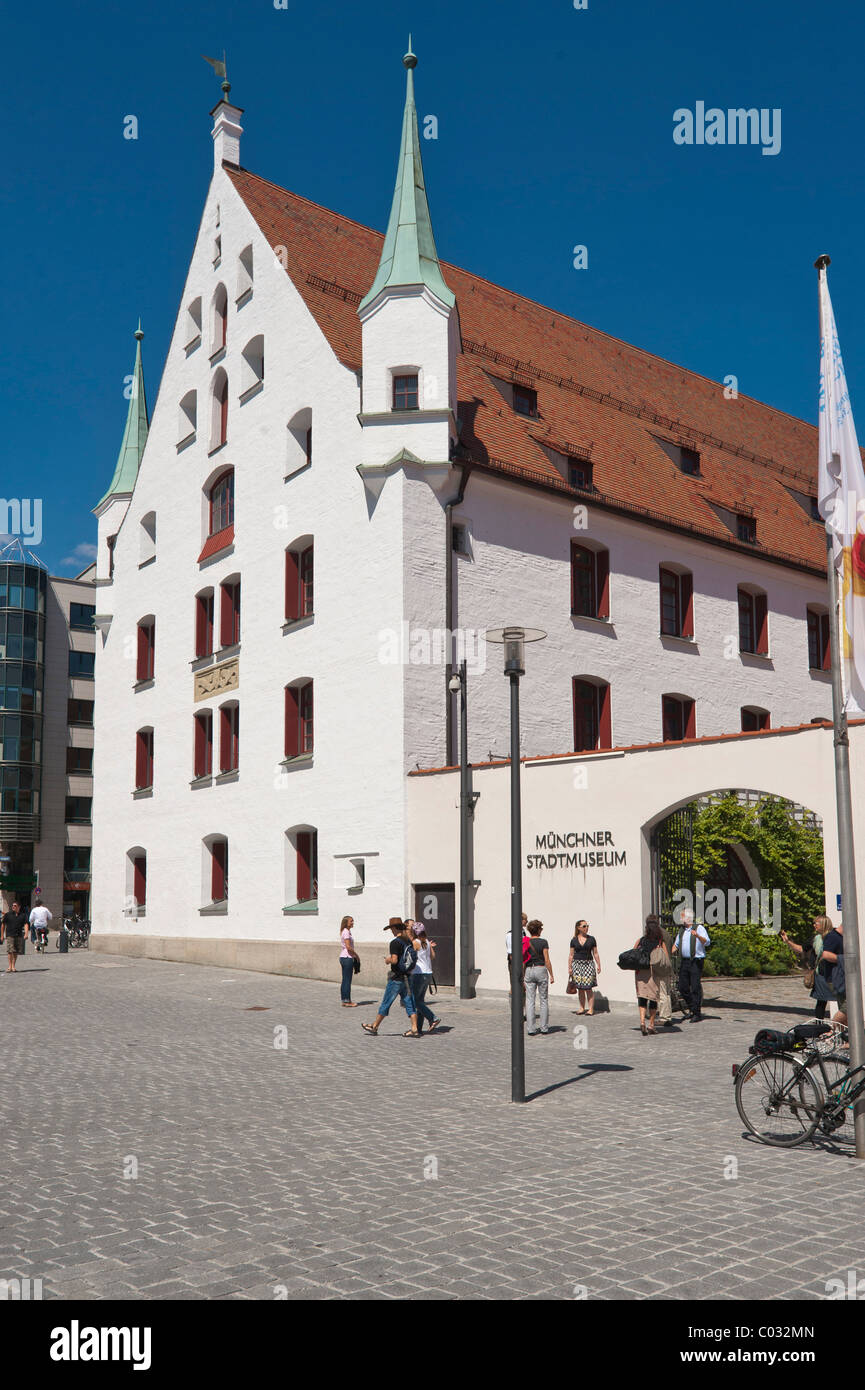 Munich Stadtmuseum sur place Jakobsplatz, Munich, Haute-Bavière, Bavaria, Germany, Europe Banque D'Images