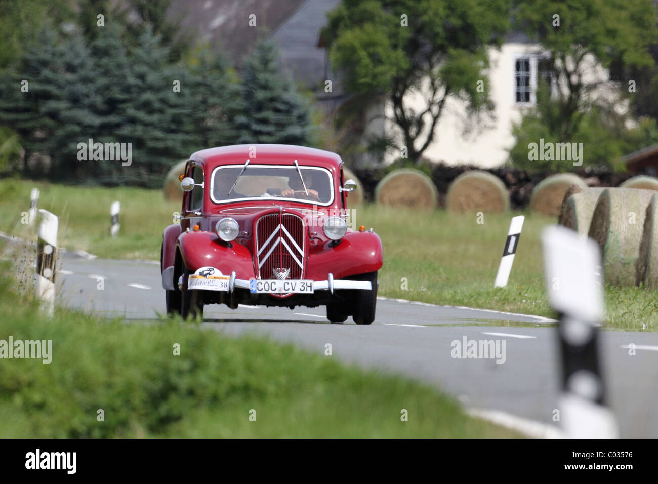 ADAC rallye de voitures anciennes 2010 Mittelrhein-Classic, Citroen Traction avant 11BL, Bornich, Rhénanie-Palatinat, Allemagne, Europe Banque D'Images