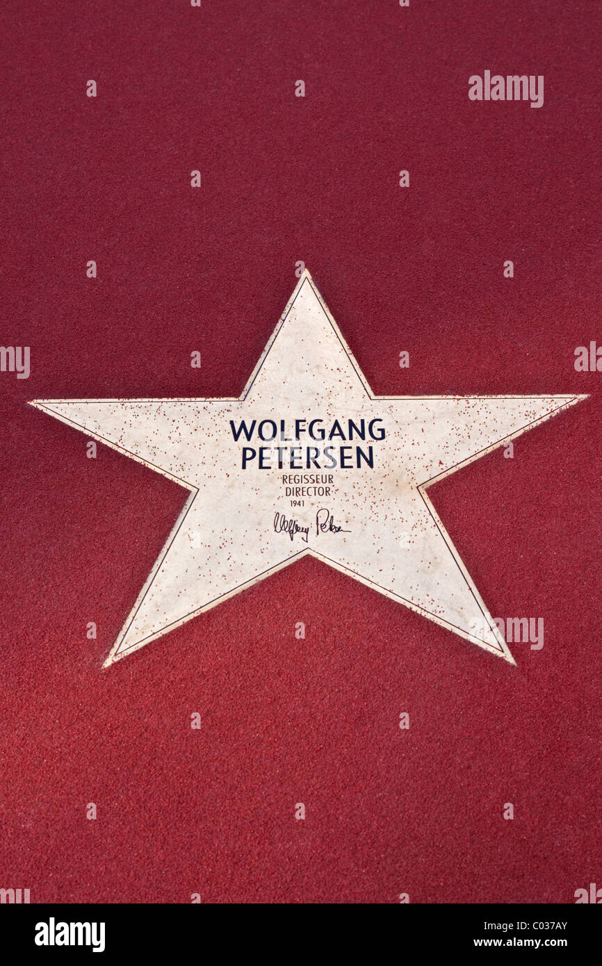 Star pour Wolfgang Petersen, directeur, Boulevard de l'étoile à la Potsdamer Platz à Berlin, Germany, Europe Banque D'Images