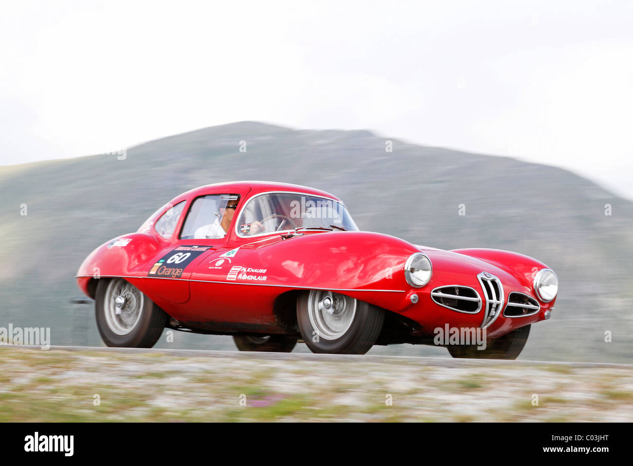 L'Alfa Romeo Disco volante de l'Alfa Romeo Musée, construit en 1952, Nockalmstrasse Ennstal Classic, rallye de voitures Vintage 2010 Banque D'Images