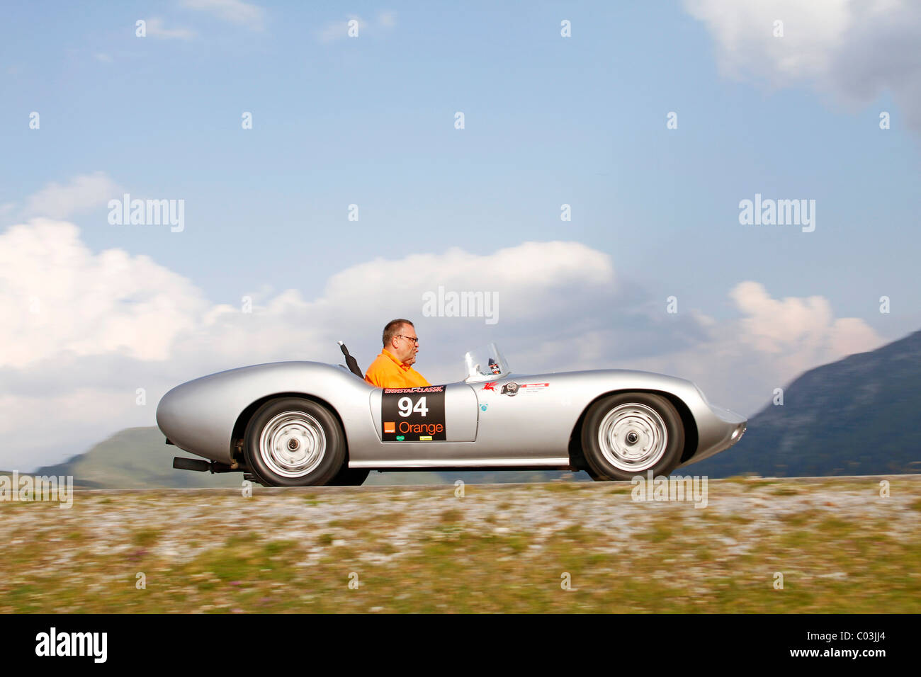 Devin Porsche Spyder, construit en 1957, Nockalmstrasse, Ennstal Classic 2010 rallye de voitures anciennes, Groebming, Styrie, Autriche, Europe Banque D'Images