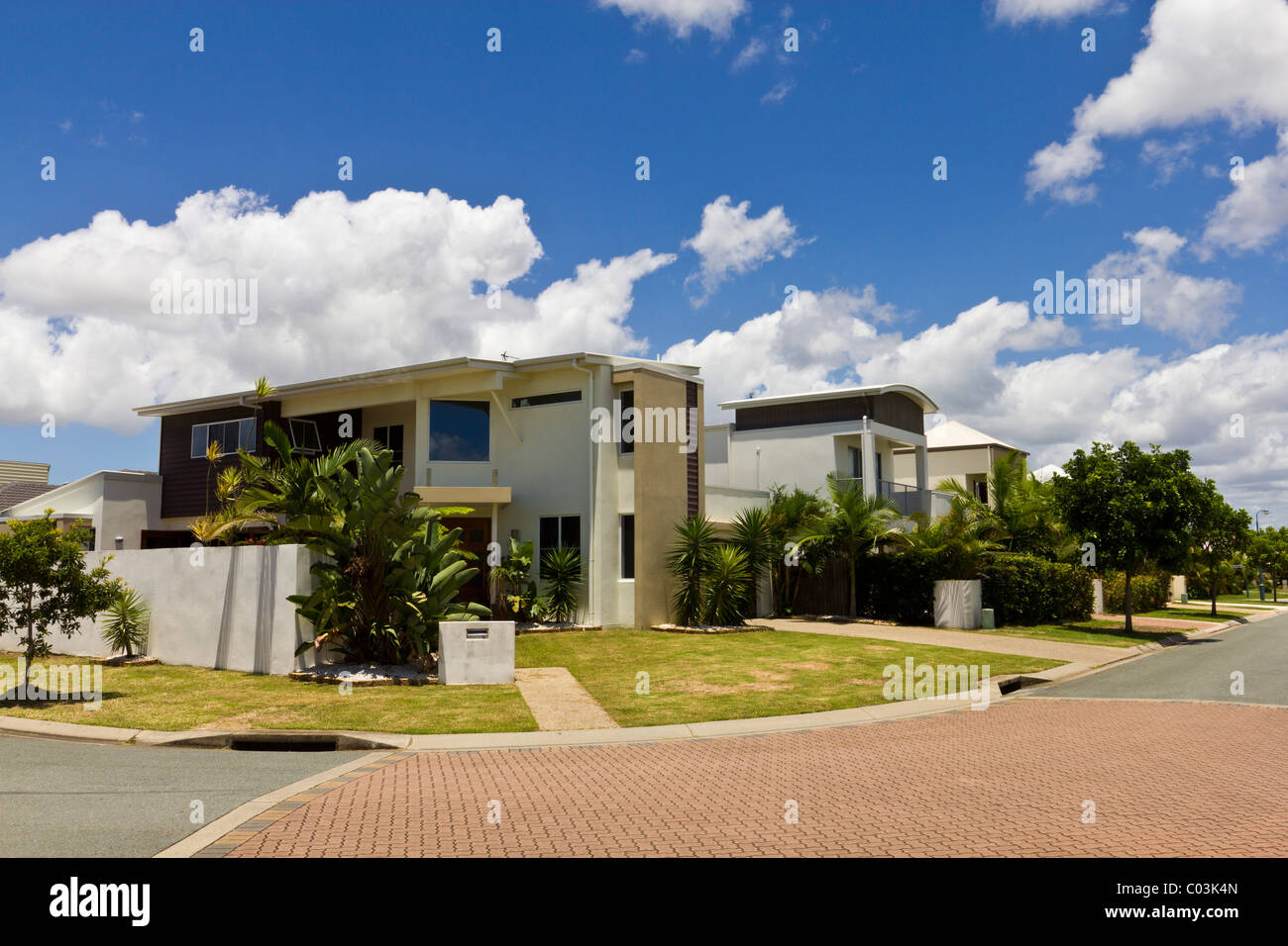 La maison tropical moderne sur la Sunshine Coast, Queensland, Australie Banque D'Images