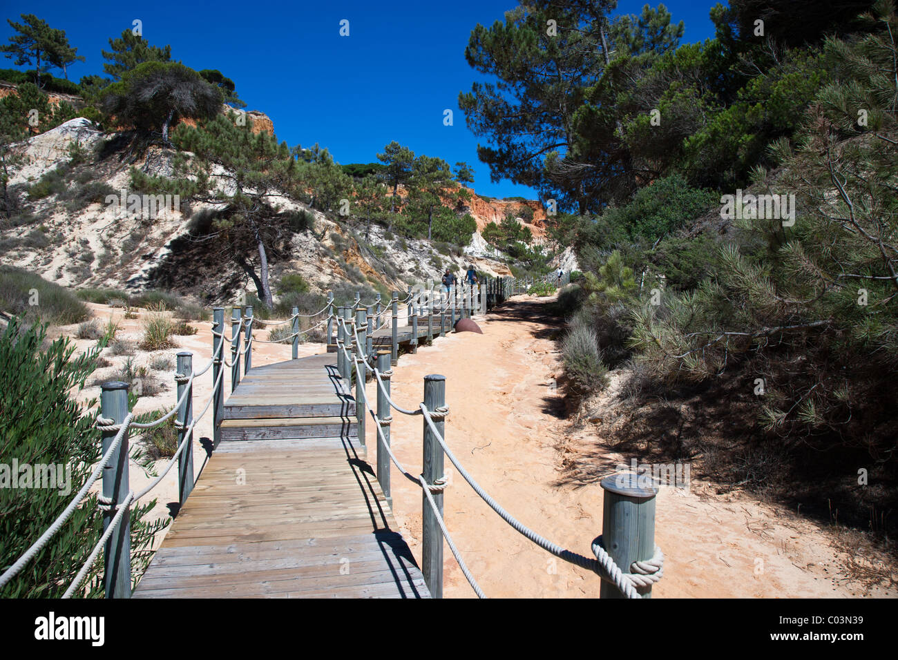 Portugal, Algarve, Albufeira, le Praia da Falesia Banque D'Images