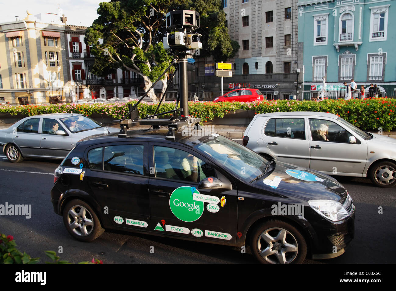 Google voiture à Las Palmas de Gran Canaria Banque D'Images