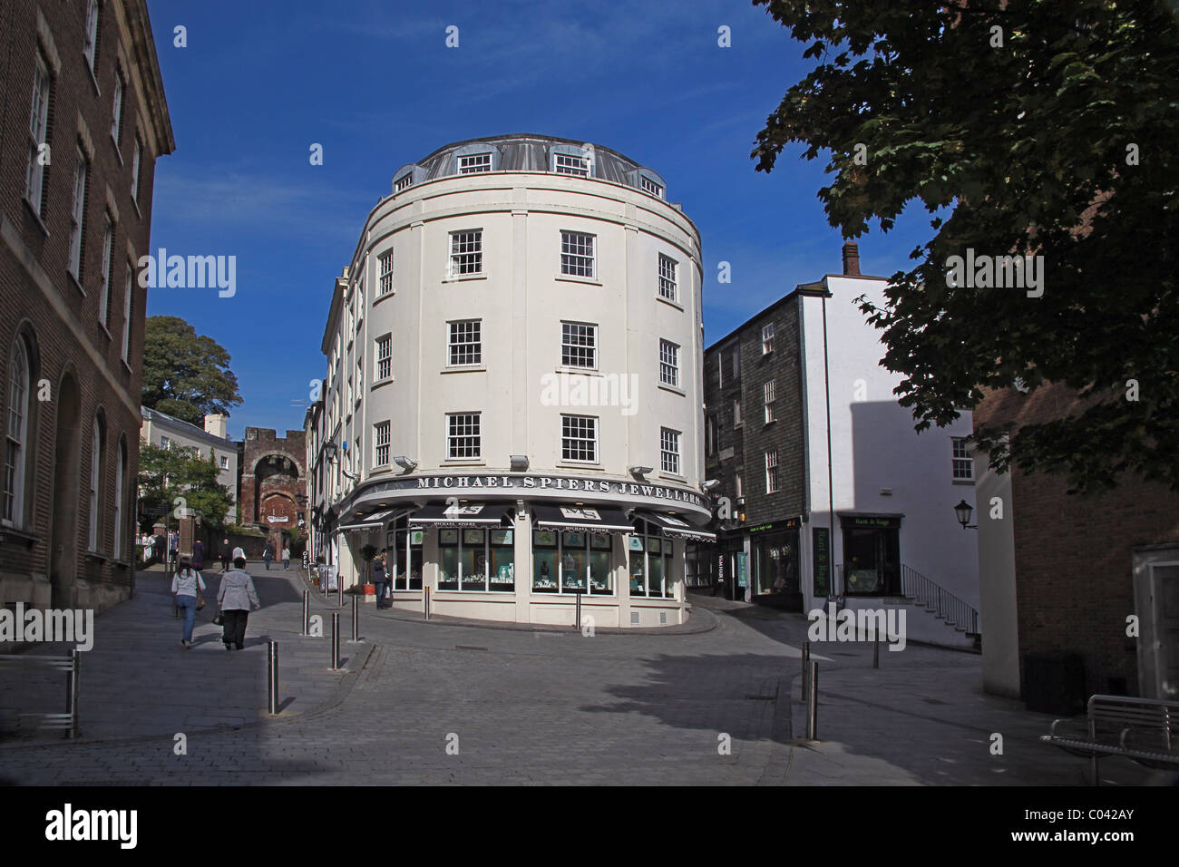 La Boutique des Joailliers distinctif sur Castle Street, Exeter, Devon, England, UK Banque D'Images
