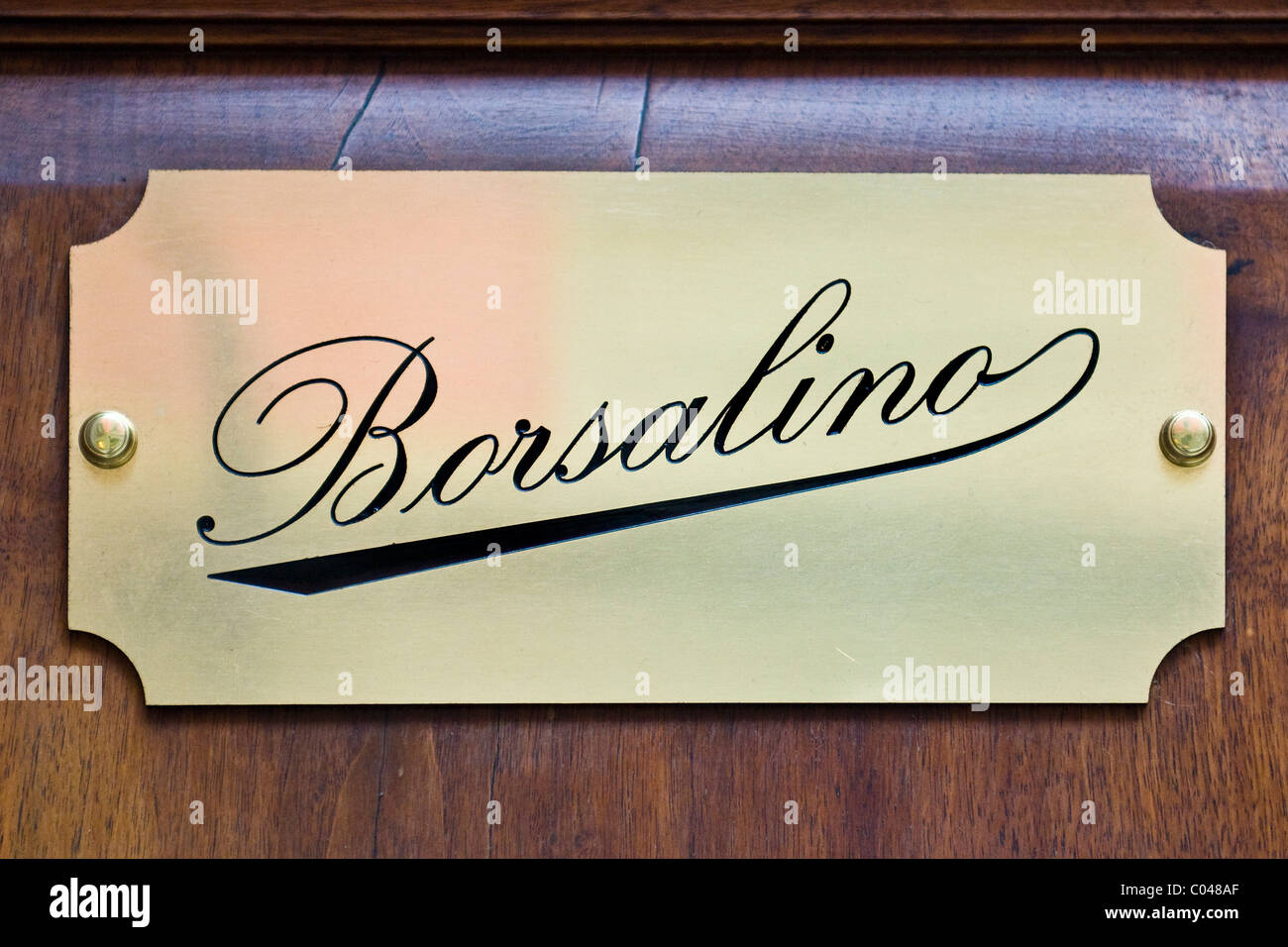 Borsalino boutique, Alessandria, Italie Banque D'Images