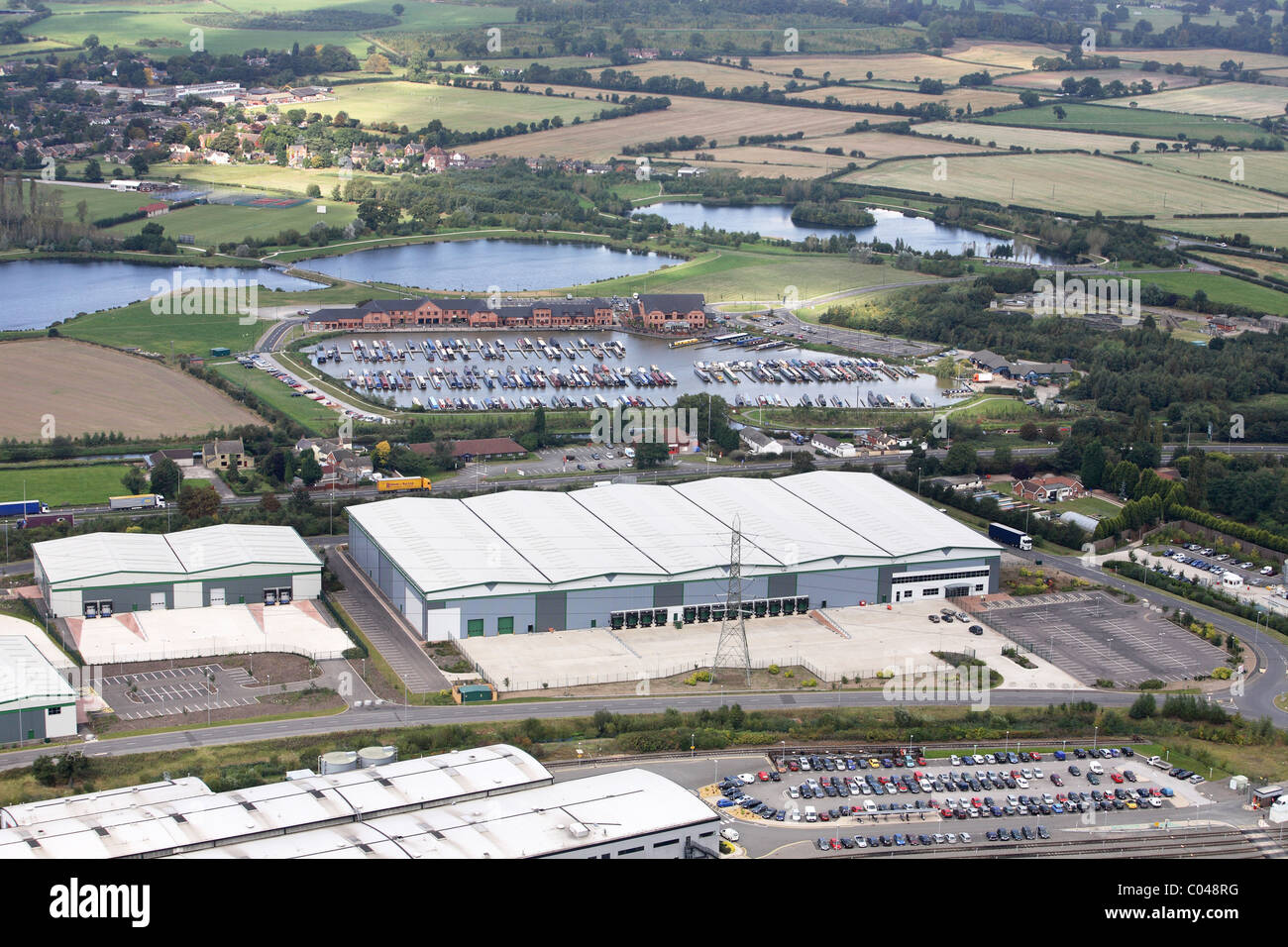 Barton Marina et le développement industriel Staffordshire Banque D'Images