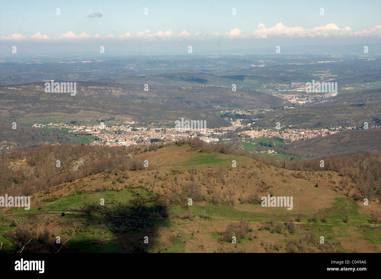 L'avis de la France Languedoc Roussillon du château de Montségur Banque D'Images