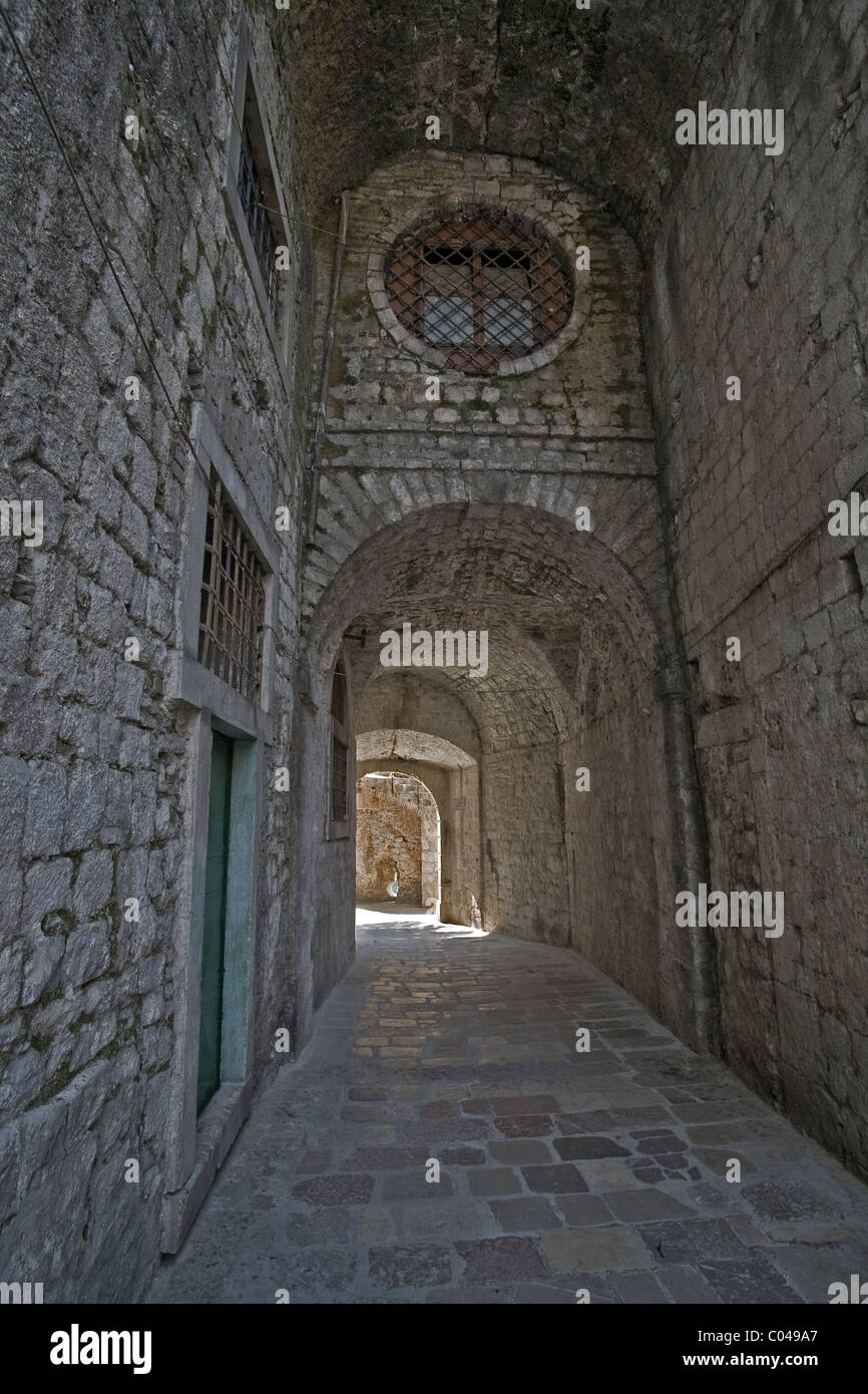 La porte sud de la ville fortifiée de Kotor, Monténégro Banque D'Images