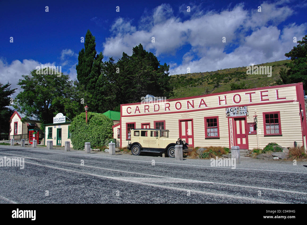 Hôtel Cardrona historique, Cardrona, Région de l'Otago, île du Sud, Nouvelle-Zélande Banque D'Images