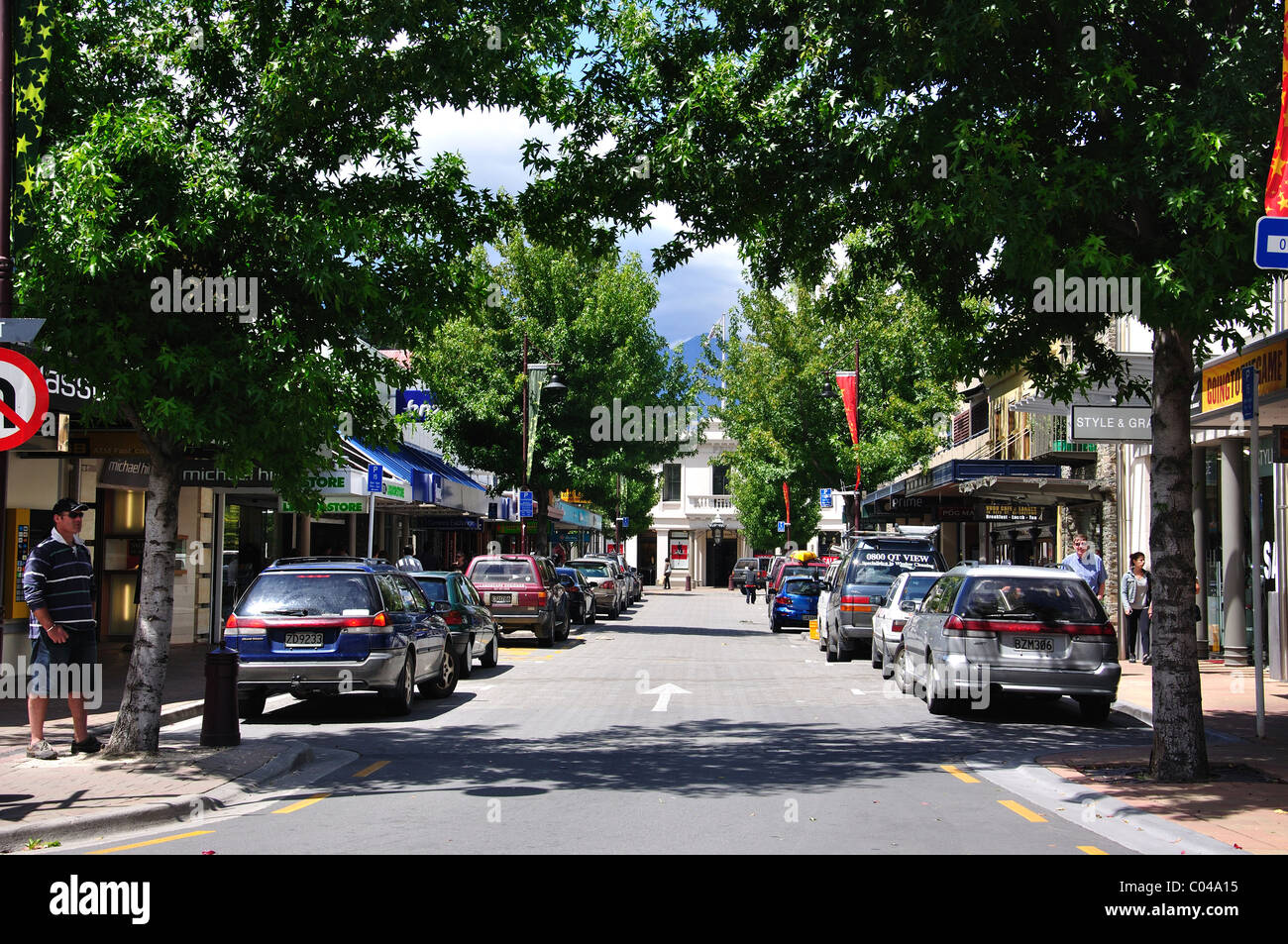 Rees Street, Queenstown, Région de l'Otago, île du Sud, Nouvelle-Zélande Banque D'Images