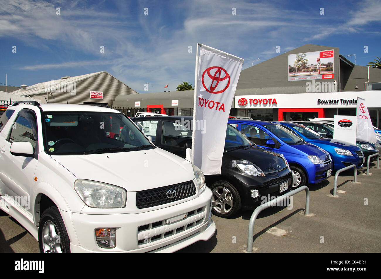 Concessionnaires de voitures Toyota Bowater, Rutherford Street, Nelson, Nelson, île du Sud, Nouvelle-Zélande Banque D'Images