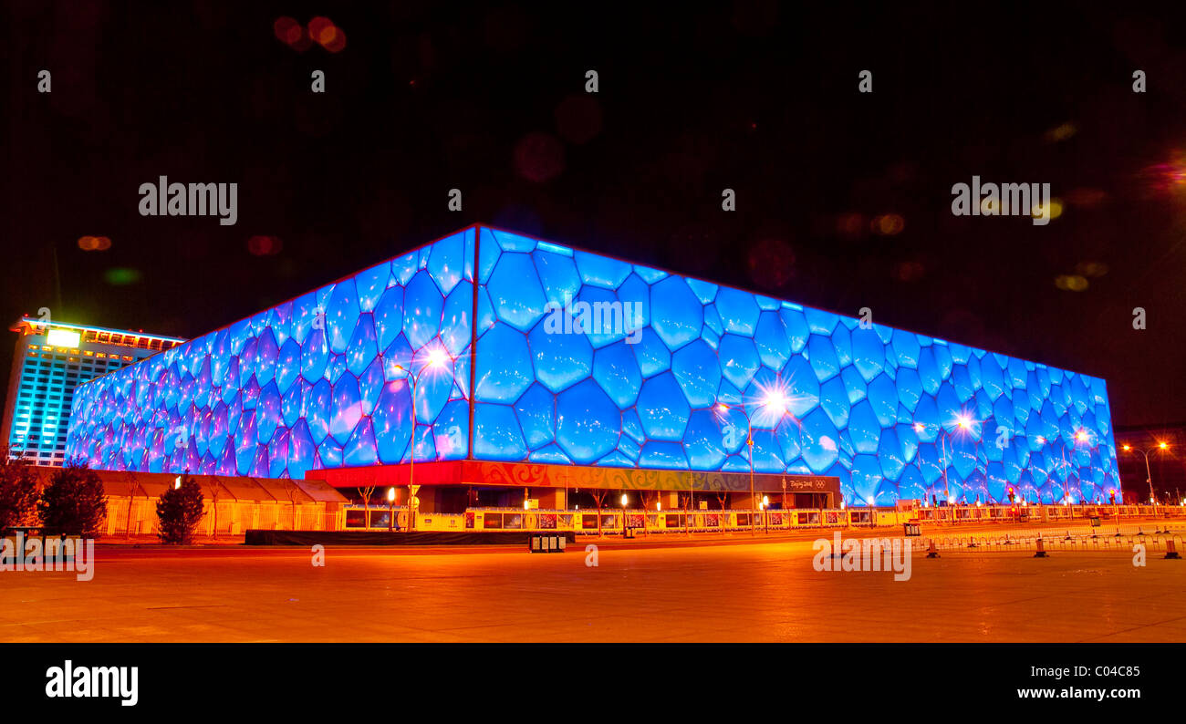 Centre national de natation de Pékin, le Cube d'eau Banque D'Images