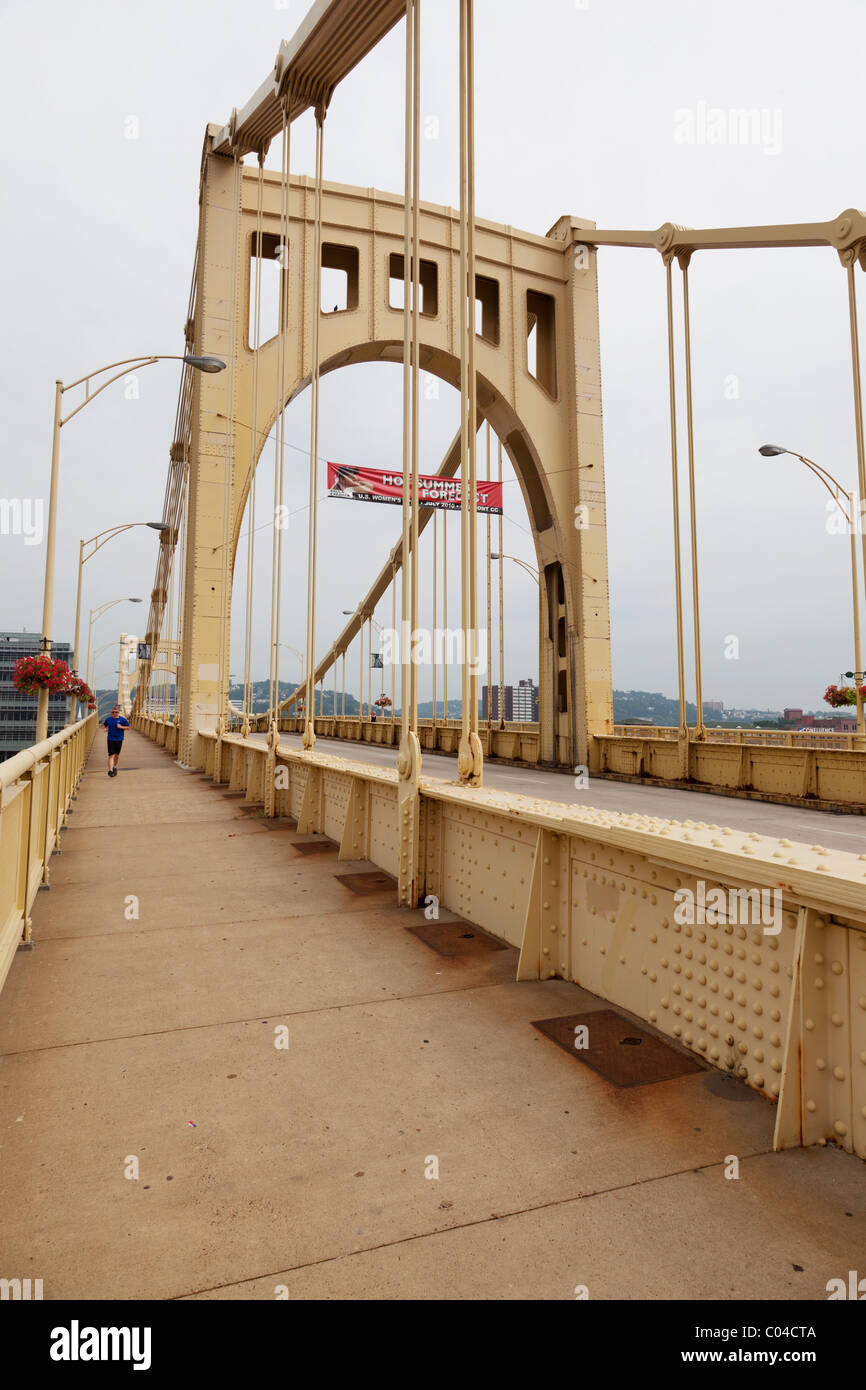 La 9e pont sur la rivière Allegheny, Pittsburgh, USA Banque D'Images