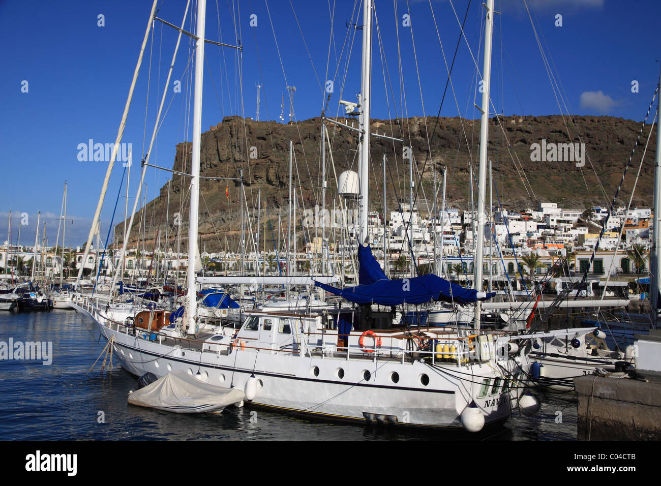 Port de Puerto de Mogan Gran Canaria - Petite Venise des îles Canaries Banque D'Images