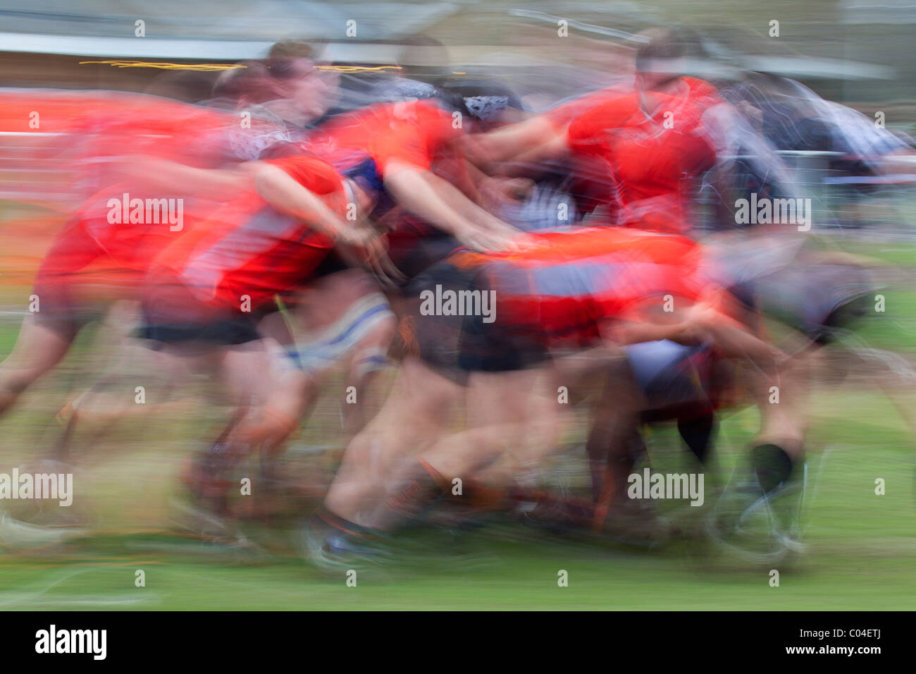 Action de jeu Rugby Banque D'Images