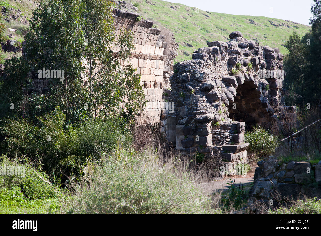 Les fouilles archéologiques, la préservation et la reconstruction à Bet Shean Parc National, Israël Banque D'Images