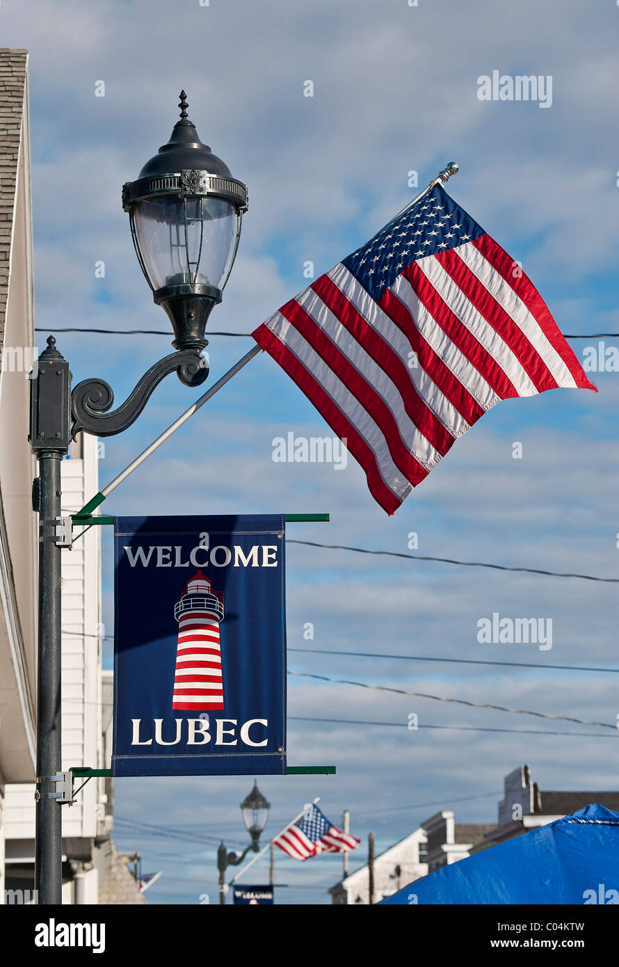 Lubec, Maine, USA. La plupart de l'est point aux États-Unis. Banque D'Images