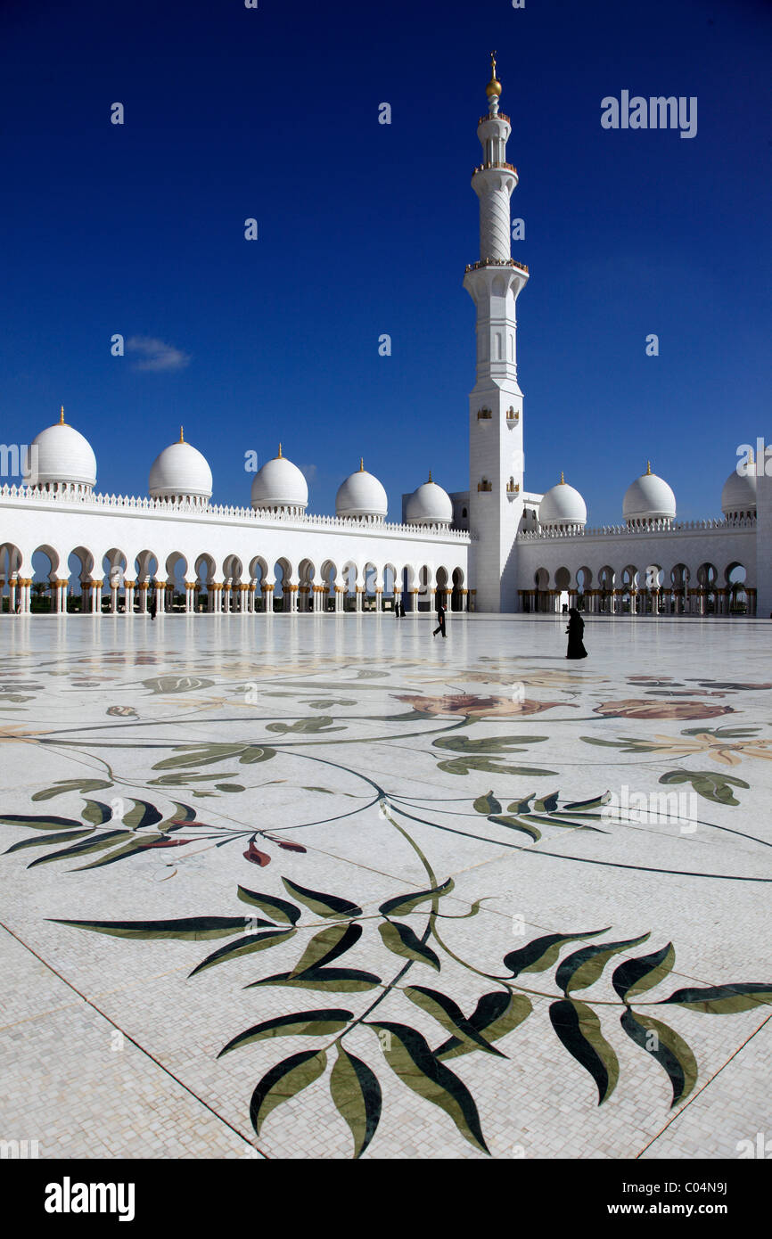 Emirats Arabes Unis Abu Dhabi Sheikh Zayed bin Sultan al-Nahyan Mosque Banque D'Images