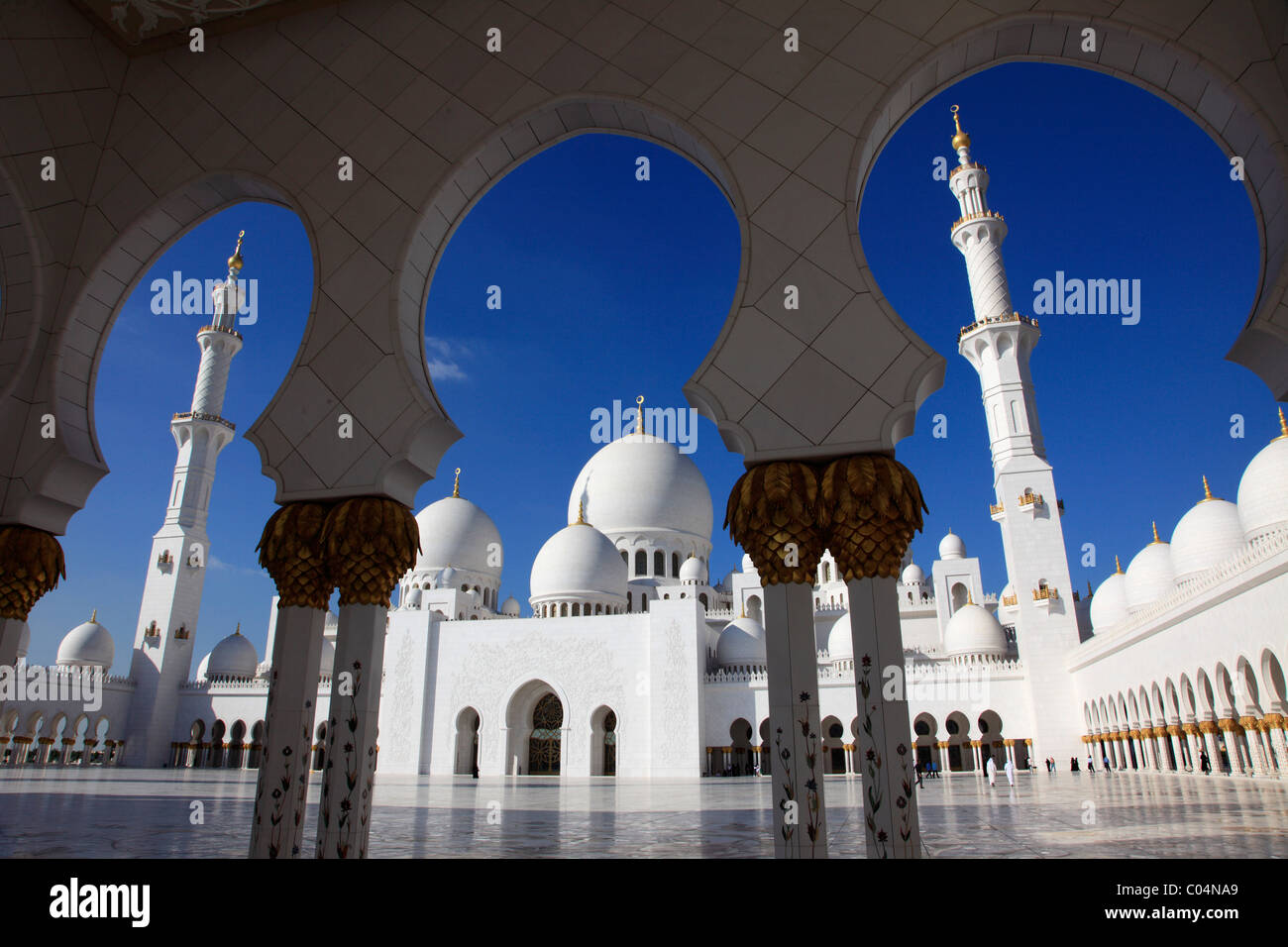 Emirats Arabes Unis Abu Dhabi Sheikh Zayed bin Sultan al-Nahyan Mosque Banque D'Images
