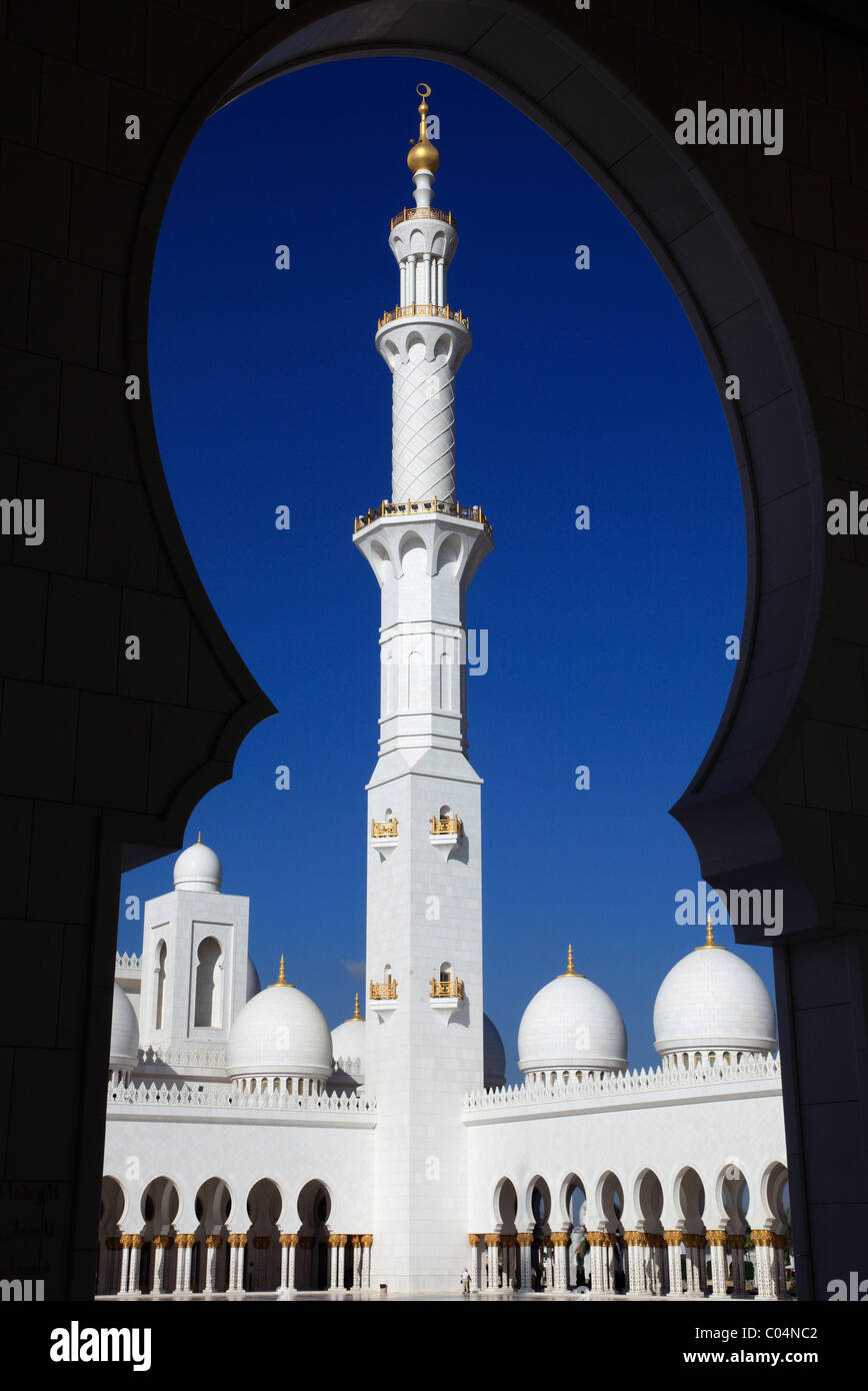 Emirats Arabes Unis Abu Dhabi Sheikh Zayed bin Sultan al-Nahyan Mosque Banque D'Images